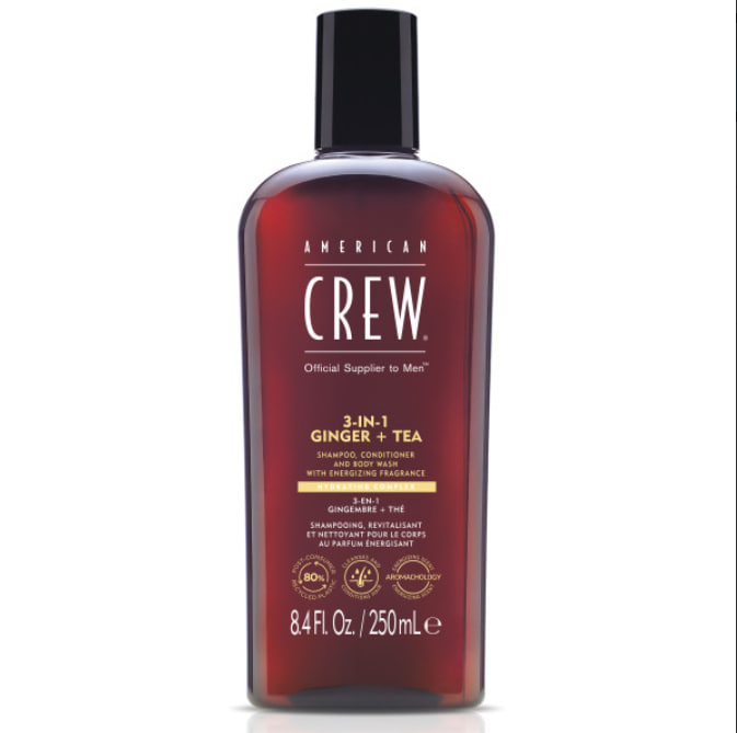 AC 3-IN-1 ENERGIZING  Энергетический 3-в-1 шампунь, кондиционер и гель для душа, Имбирь + чай 250 мл
