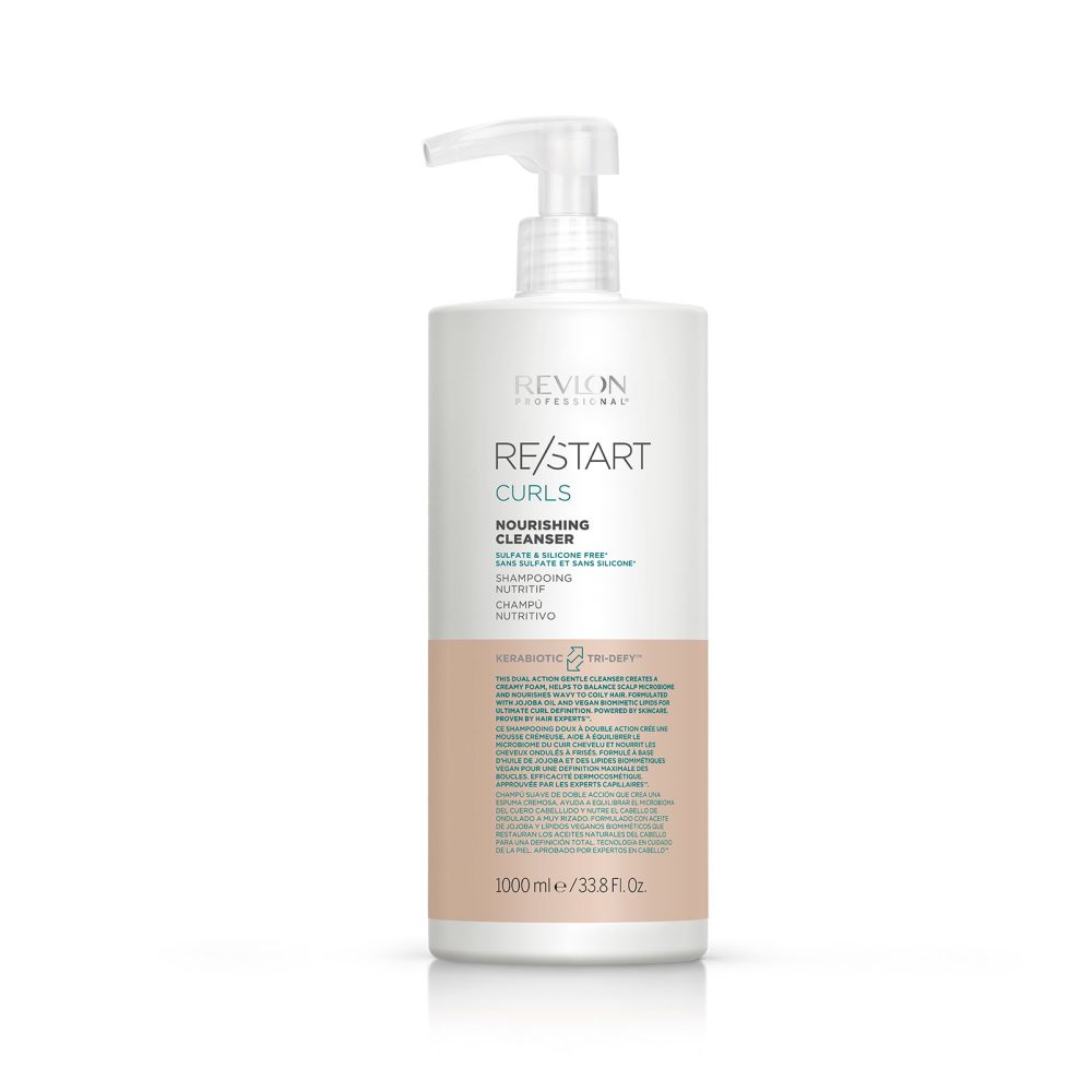 Revlon RESTART CURLS NOURISHING CLEANSER Питательный шампунь для вьющихся волос 1000 мл