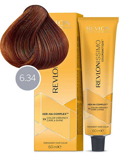 Revlon Revlonissimo Краска для волос СС 6.34 Темный блондин золотисто-медный 60 мл