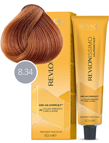 Revlon Revlonissimo Краска для волос СС 8.34 Светлый блондин золотисто-медный 60 мл
