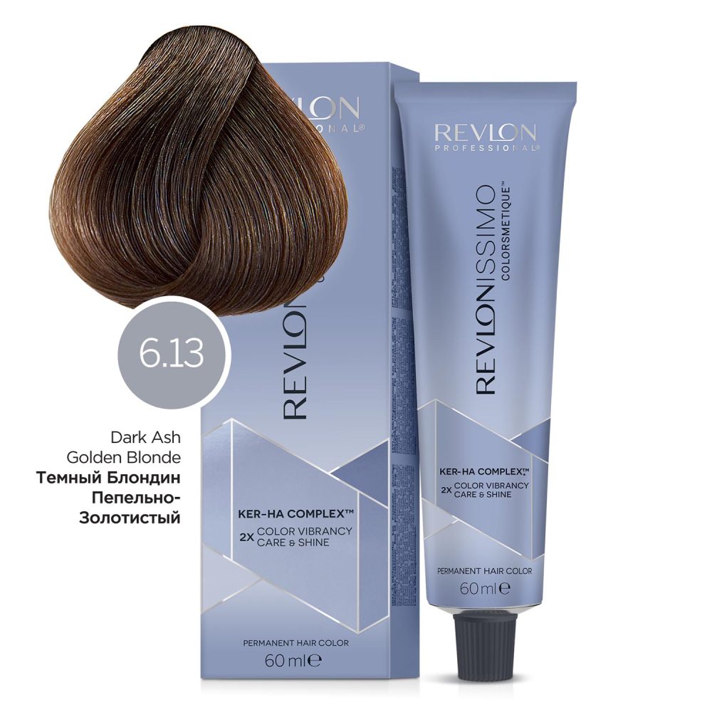Revlon Revlonissimo Краска для волос СС 6.13 Темный блондин пепельно-золотистый 60 мл